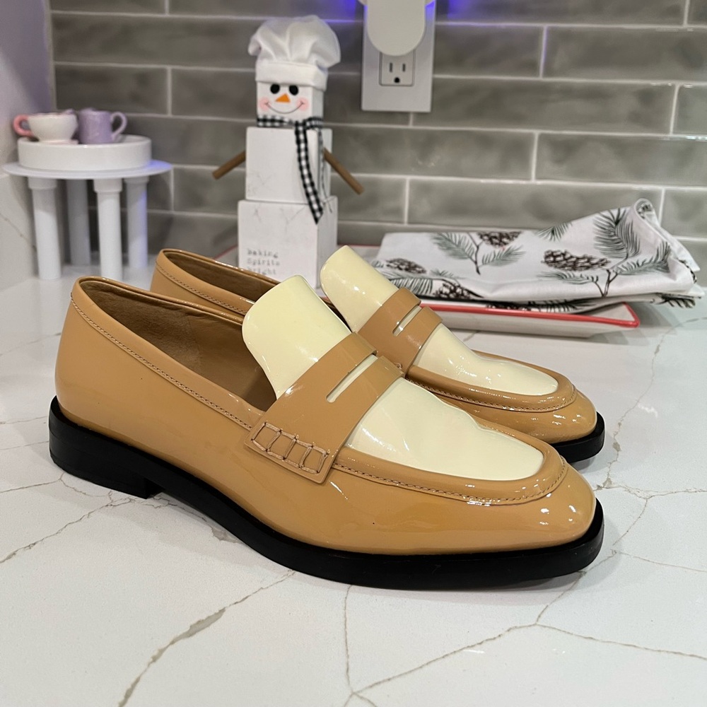 3.1 Phillip Lim Alexa Penny Loafer Women's Size 38 Color Chai (cream and tan)